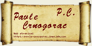 Pavle Crnogorac vizit kartica